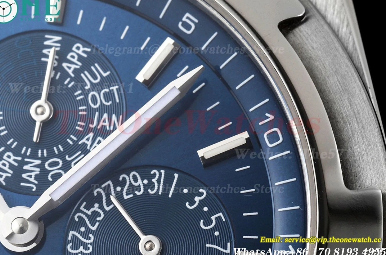 4300V A1120 Overseas Blue SS 8F SS Stk Calendar Perpetual 0330